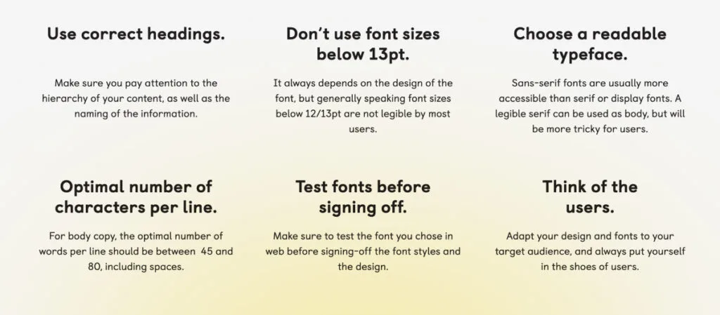 hozzáférhetőség a UI designban - tipográfia